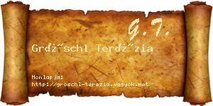 Gröschl Terézia névjegykártya